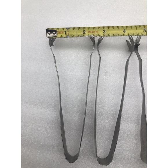 American Metalcraft IT700 Tongs,lot Of 5 Silver Made In Taiwan Used - Picture 6 of 10